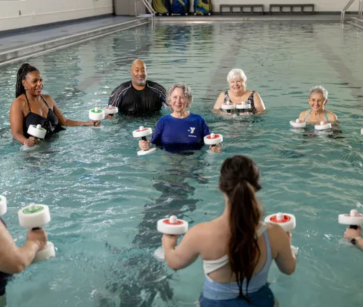 water fitness class